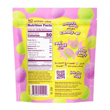 Fruit Riot! Sour Candy Grapes Mix Real Frozen Fruit