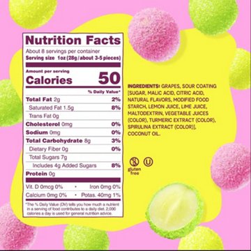 Fruit Riot! Sour Candy Grapes Mix Real Frozen Fruit