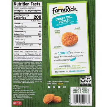 Farm Rich Crispy Dill Pickles, 19 oz