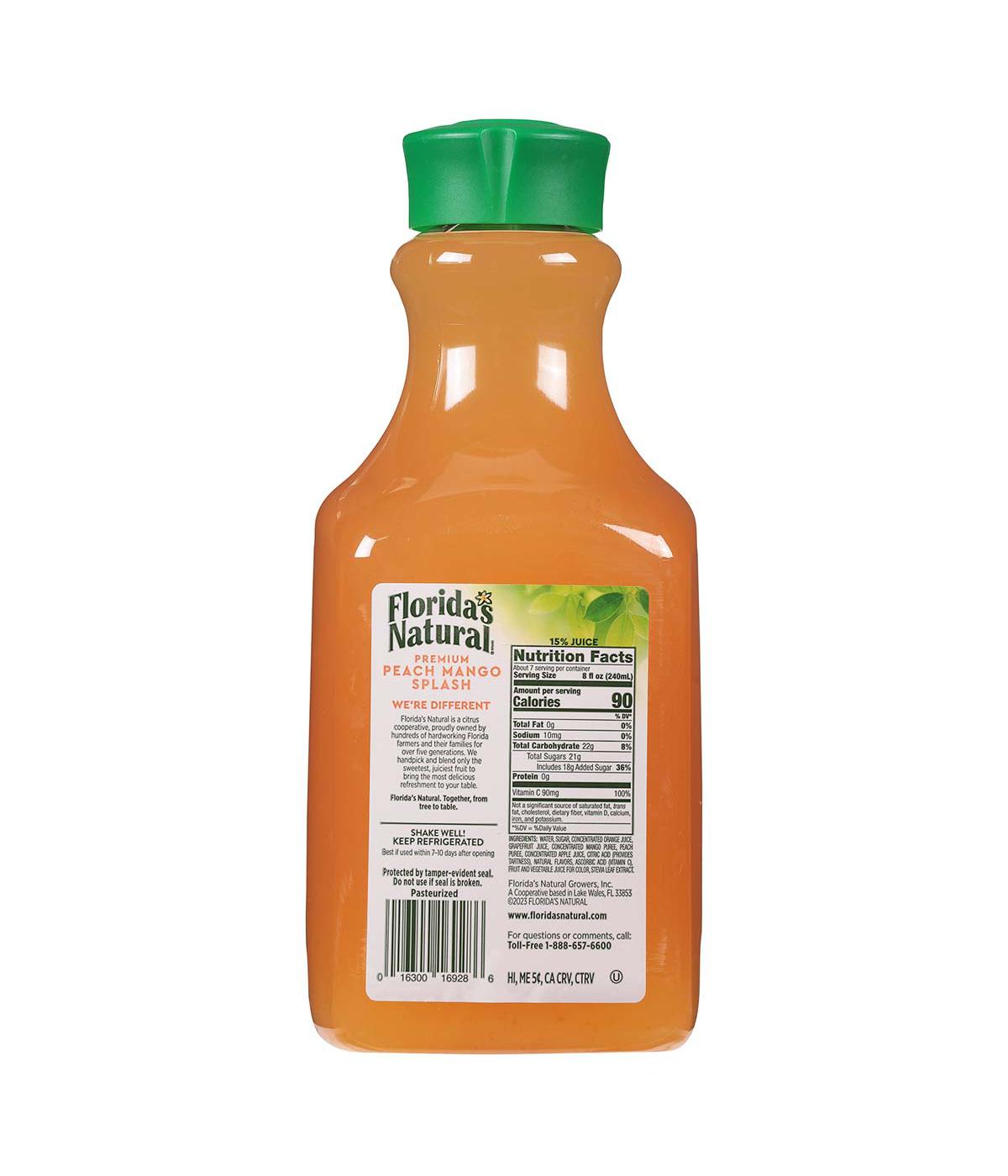 Florida's Natural Premium Peach Mango Splash Drink; image 2 of 2