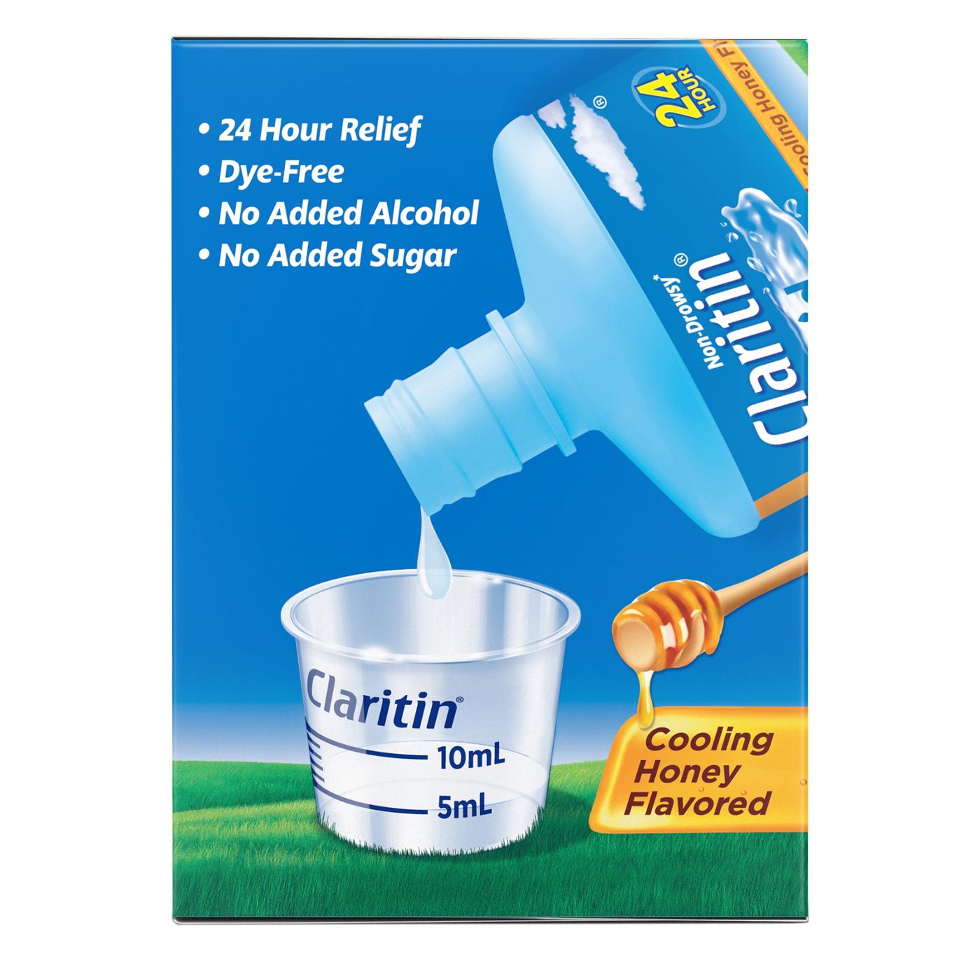 Claritin Non-Drowsy 24 Hour Allergy Relief Liquid - Cooling Honey; image 4 of 4