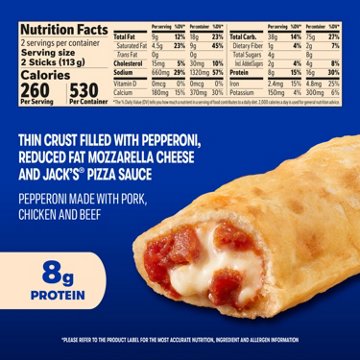 Jack's Pull-Apart Pepperoni Pizza Sticks, 4 ct