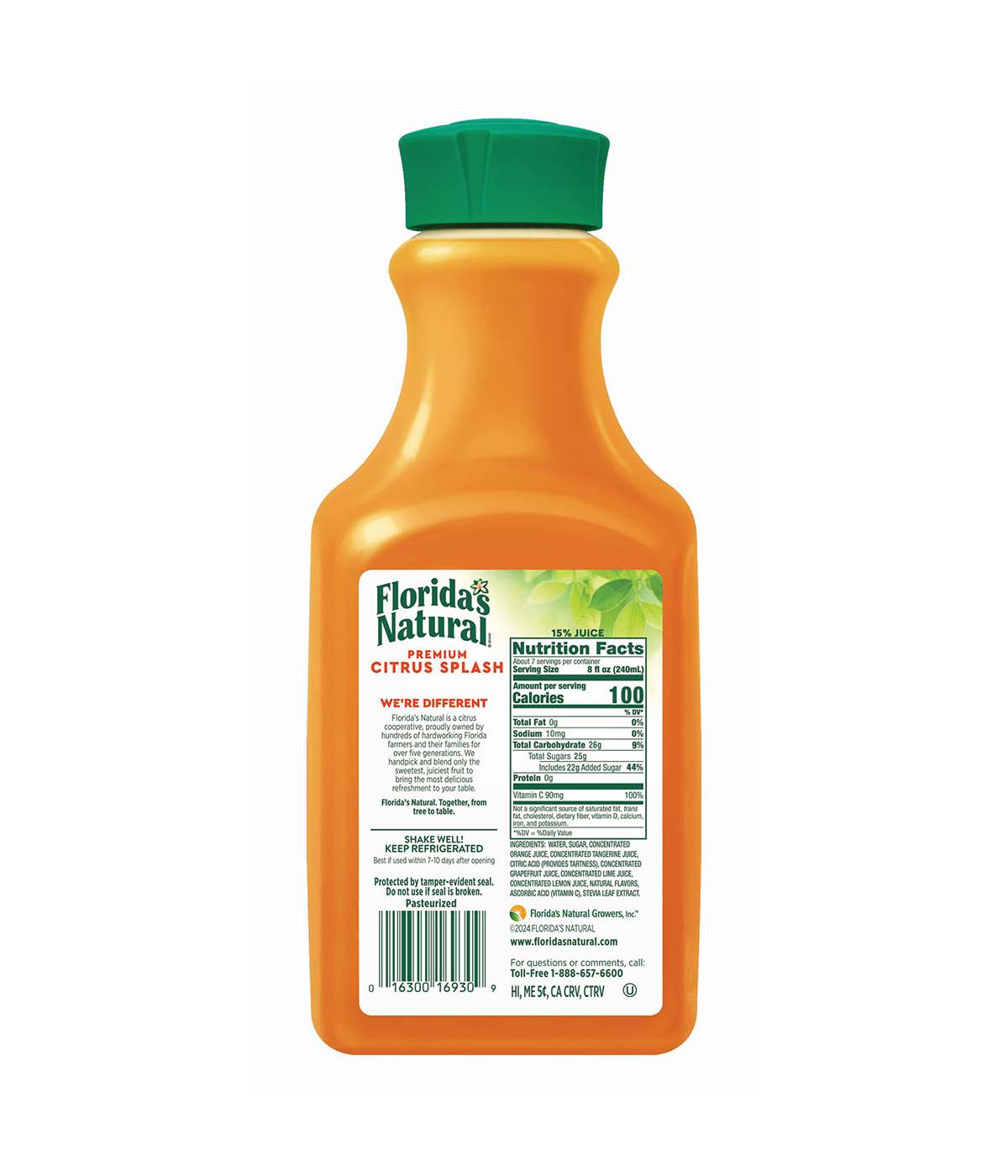 Florida's Natural Premium Citrus Splash Drink; image 2 of 2