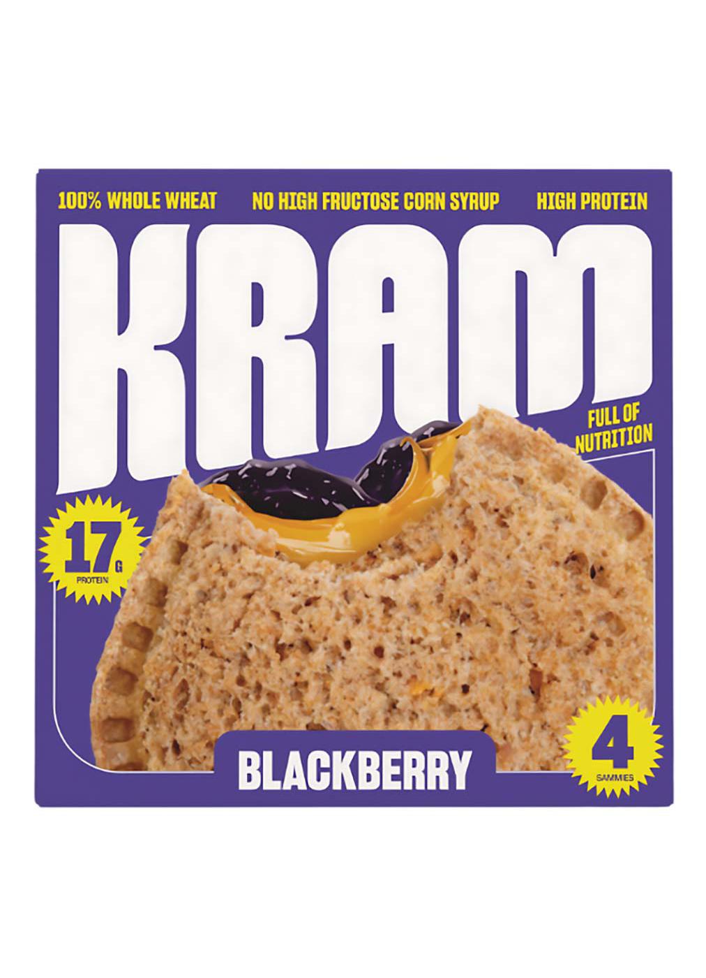 Kram 17g Protein PB & J Whole Wheat Sandwich - Blackberry ; image 1 of 3