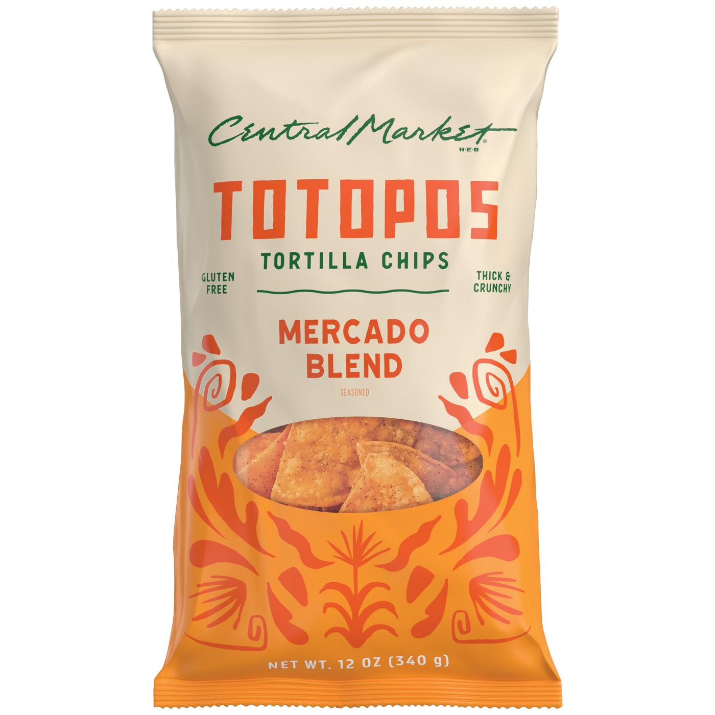 Central Market Totopos Tortilla Chips - Mercado Blend; image 1 of 2