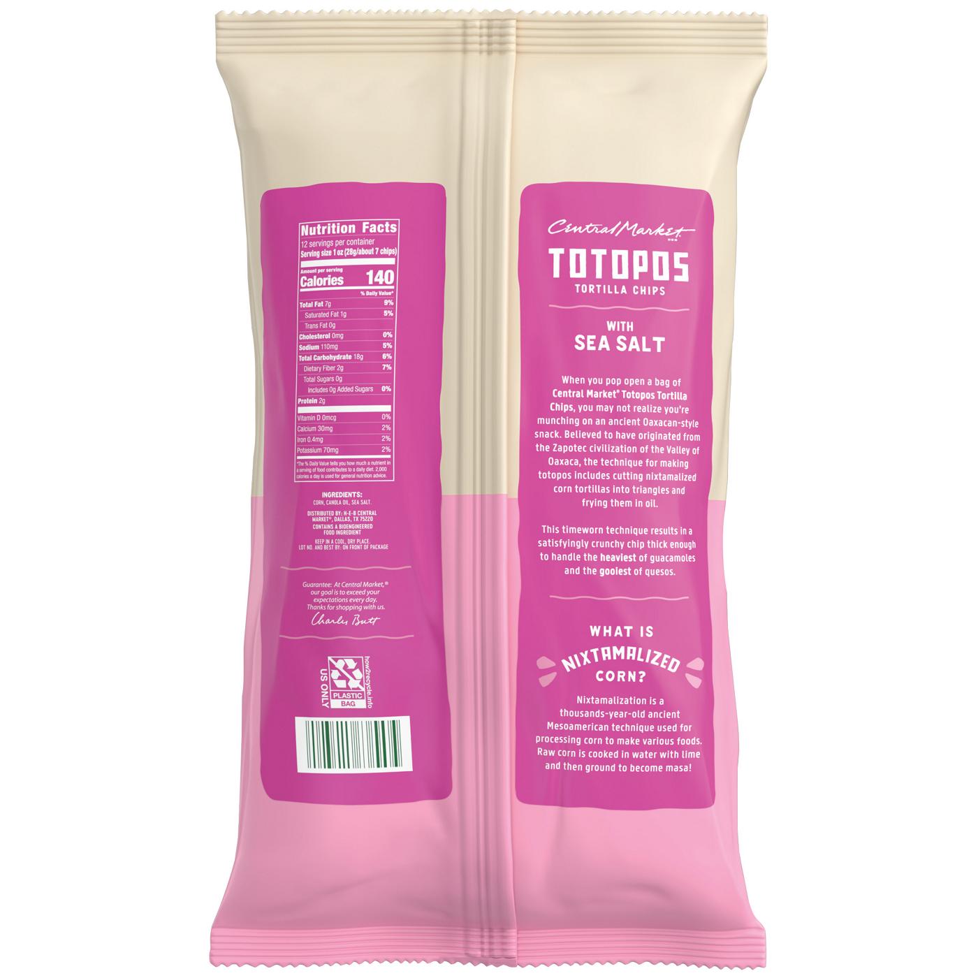 Central Market Totopos Tortilla Chips - White Corn & Sea Salt; image 2 of 2