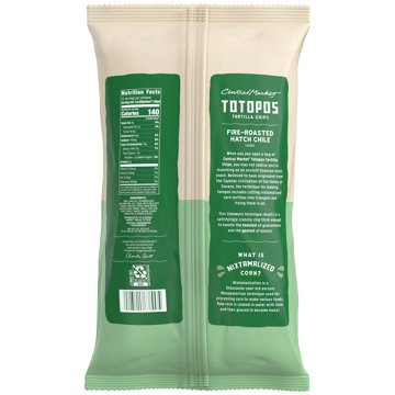 Central Market Totopos Tortilla Chips - Fire-Roasted Hatch Chile