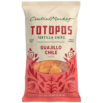 Central Market Totopos Tortilla Chips - Guajillo Chile