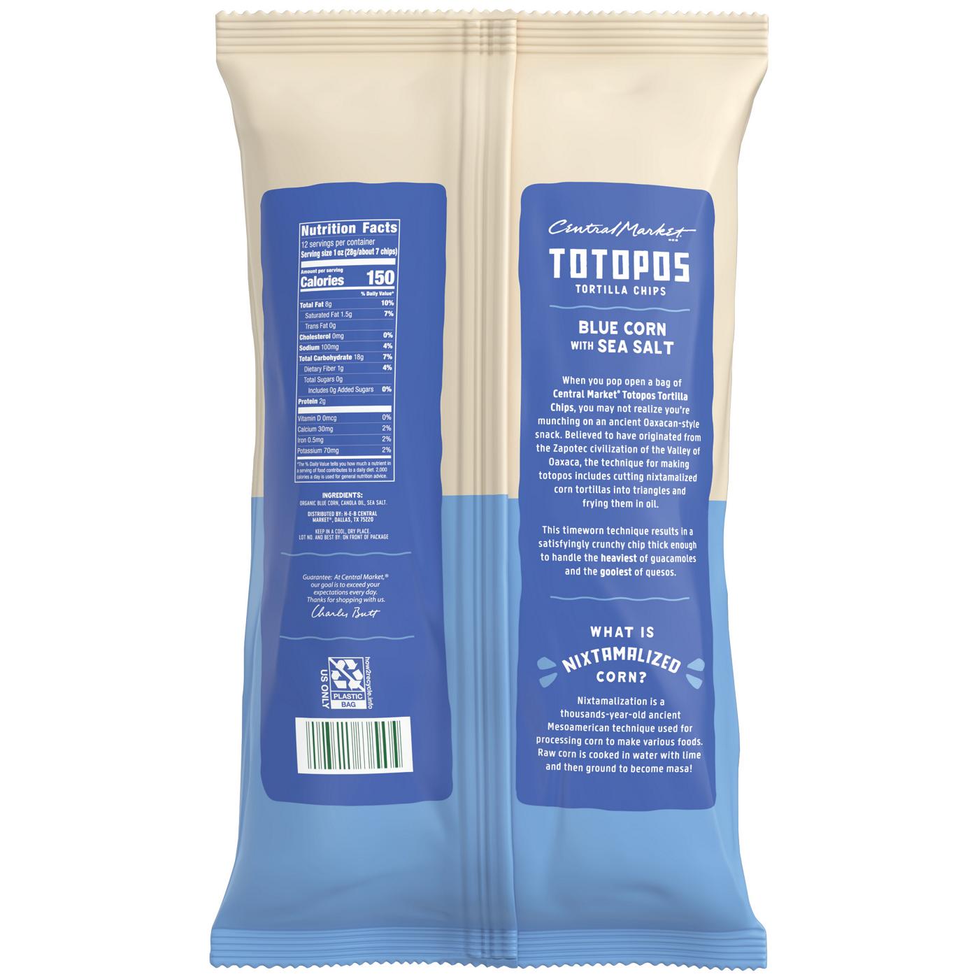 Central Market Totopos Tortilla Chips - Blue Corn with Sea Salt; image 2 of 2