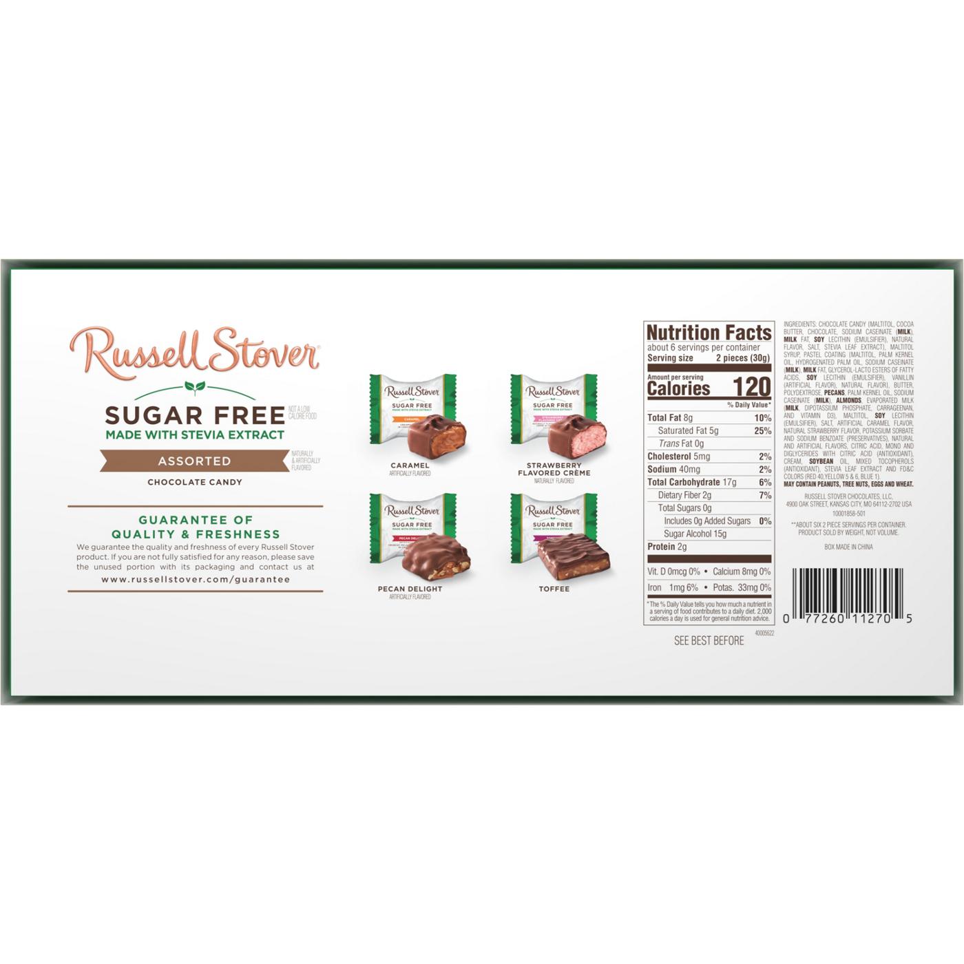 Russell Stover Sugar Free Assorted Chocolate Candy Christmas Gift Box, 12 pc; image 2 of 2