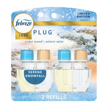 Febreze Limited Edition Luxe Plug Scented Oil Refill - Serene Snowfall, 2 ct