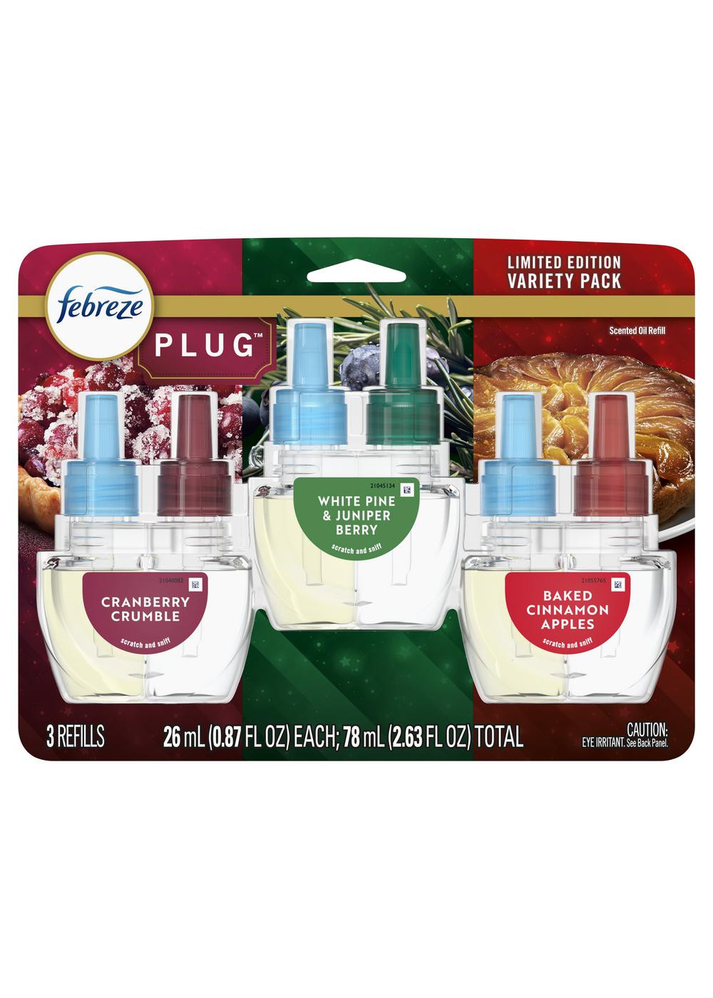 Febreze Odor-Fighting Fade Defy PLUG Air Freshener Oil Refill - Pine, Apple, & Cranberry Mix; image 1 of 2