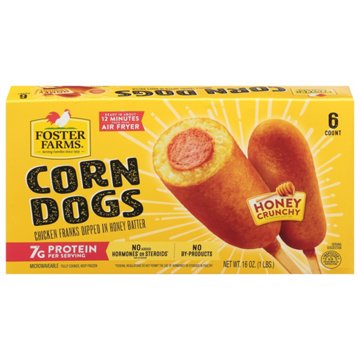 Foster Farms Honey Crunchy Corn Dogs, 6 ct