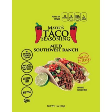Mateo's Mild Southwest Ranch Taco Seasoning, 1 oz