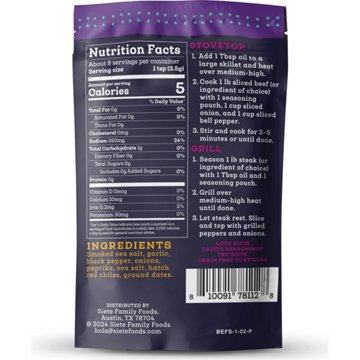 Siete Beef Fajita Seasoning, 1 oz