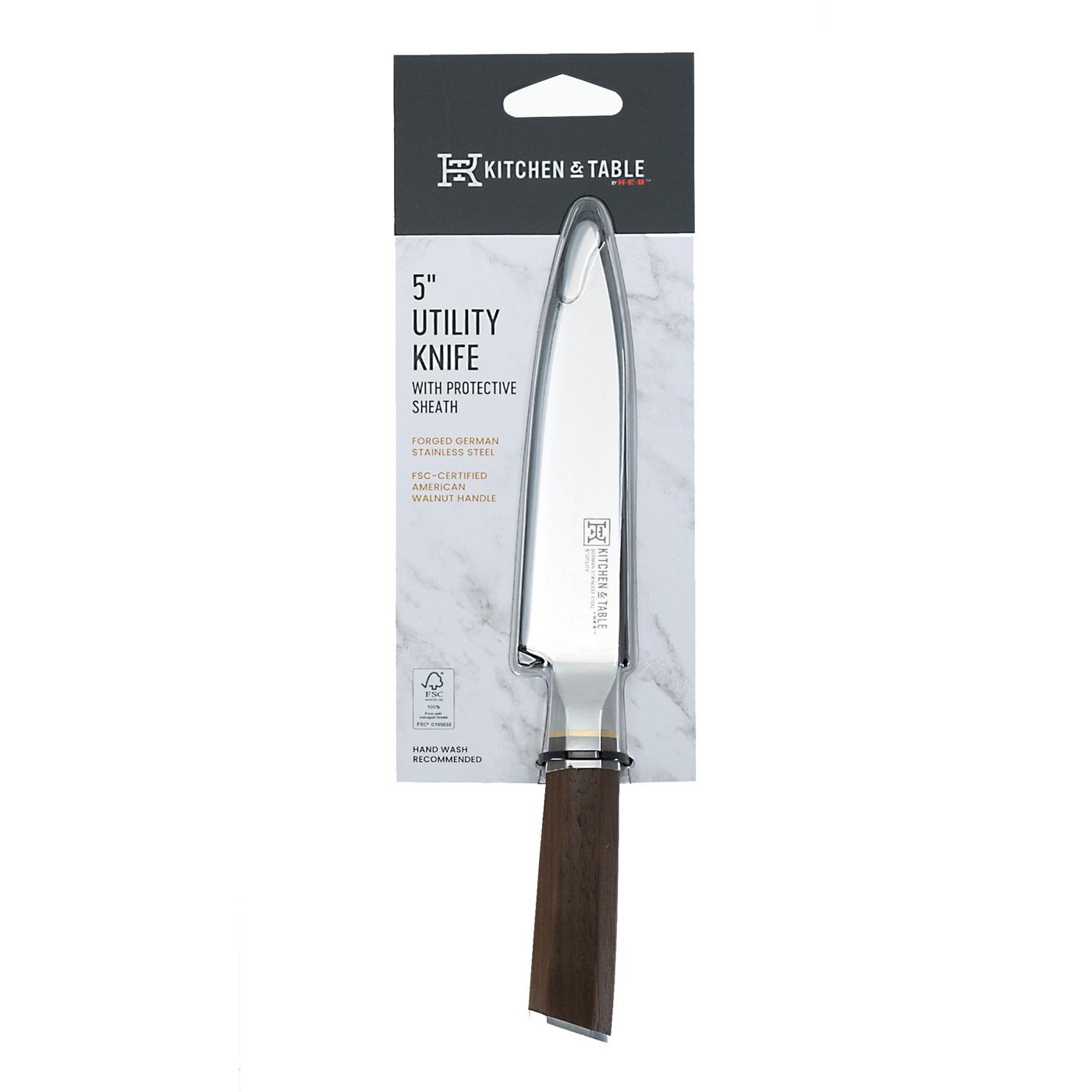 Kitchen & Table by H-E-B Utility Knife With Sheath; image 1 of 3