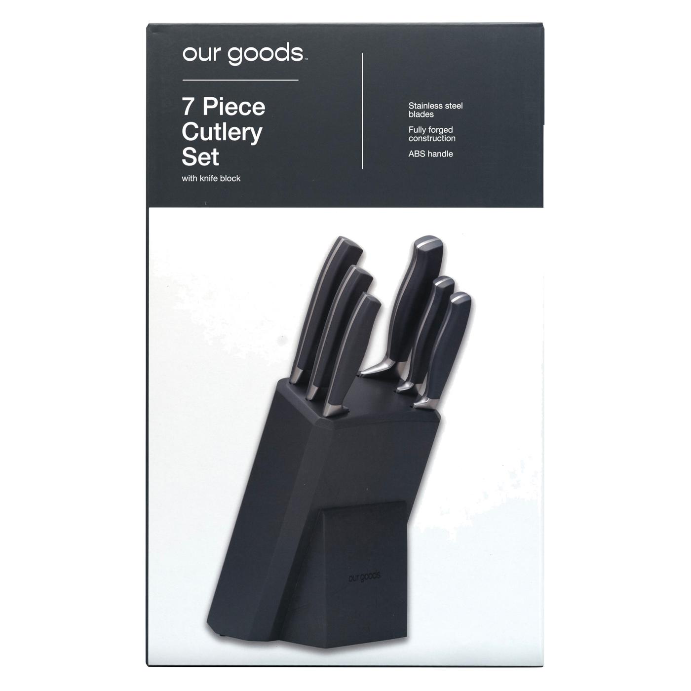 our goods Cutlery Set with Knife Block; image 1 of 5