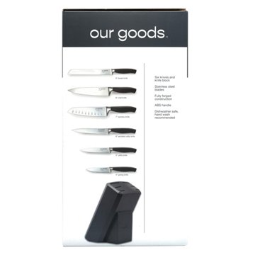 our goods Cutlery Set with Knife Block, 7 pc