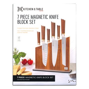 Kitchen & Table by H-E-B Magnetic Knife Block Set, 7 pc