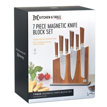 Kitchen & Table by H-E-B Magnetic Knife Block Set, 7 pc
