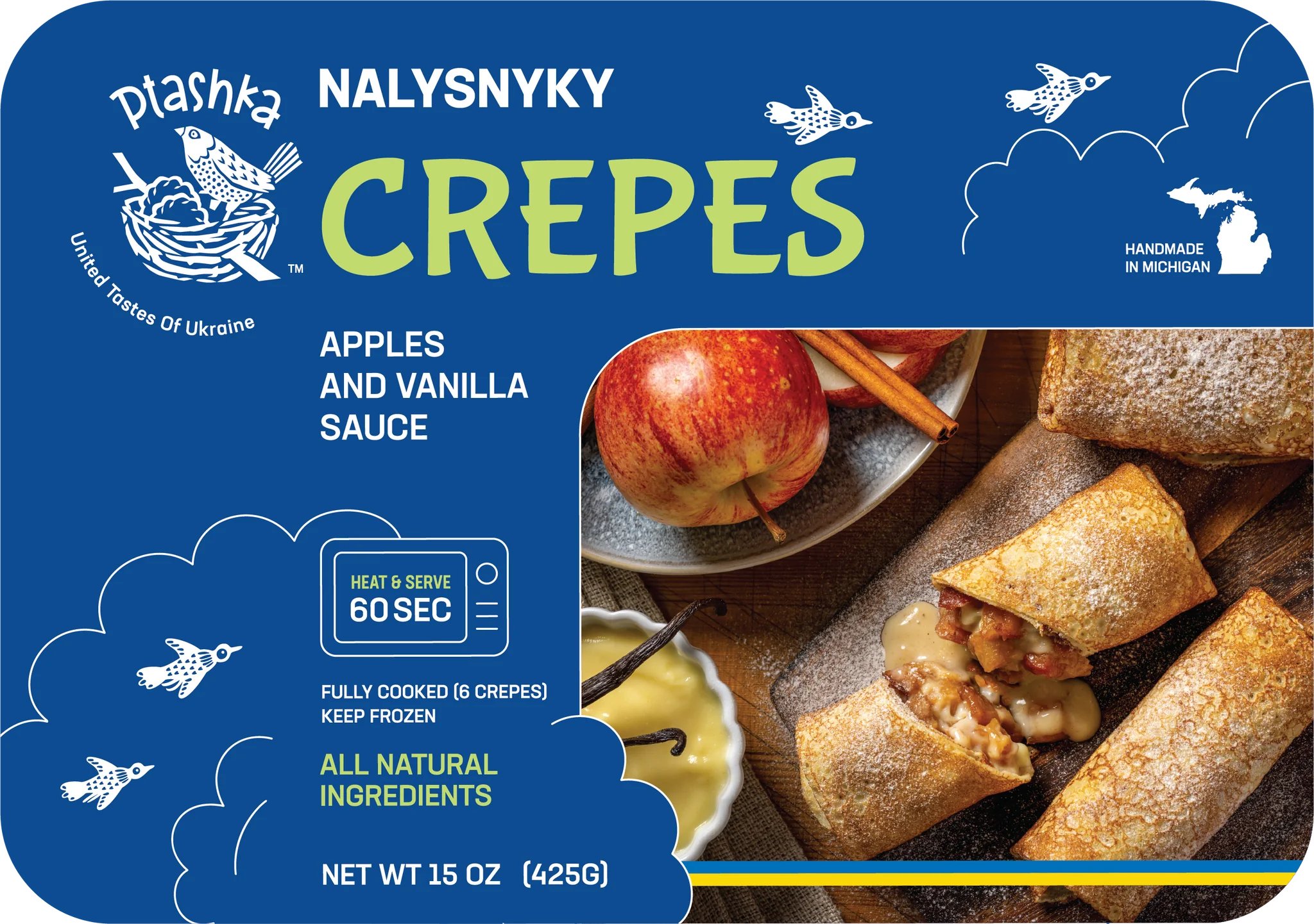 Ptashka Apples & Vanilla Sauce Crepes, 6 ct | Central Market