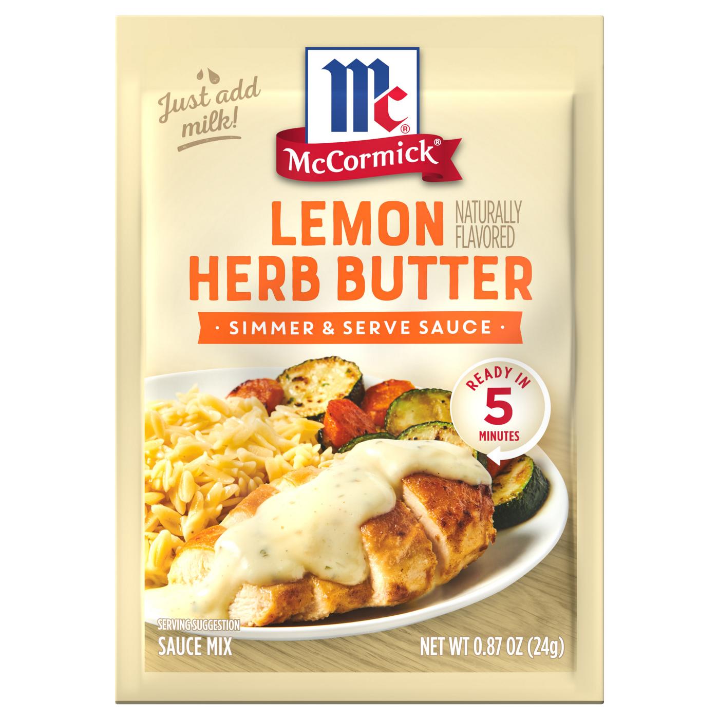 McCormick Lemon Naturally Flavored Herb Butter Sauce Mix; image 1 of 9