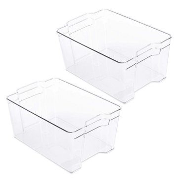 Smart Design Tall Fridge Storage Bins, 2 Pk, 8" x 12"