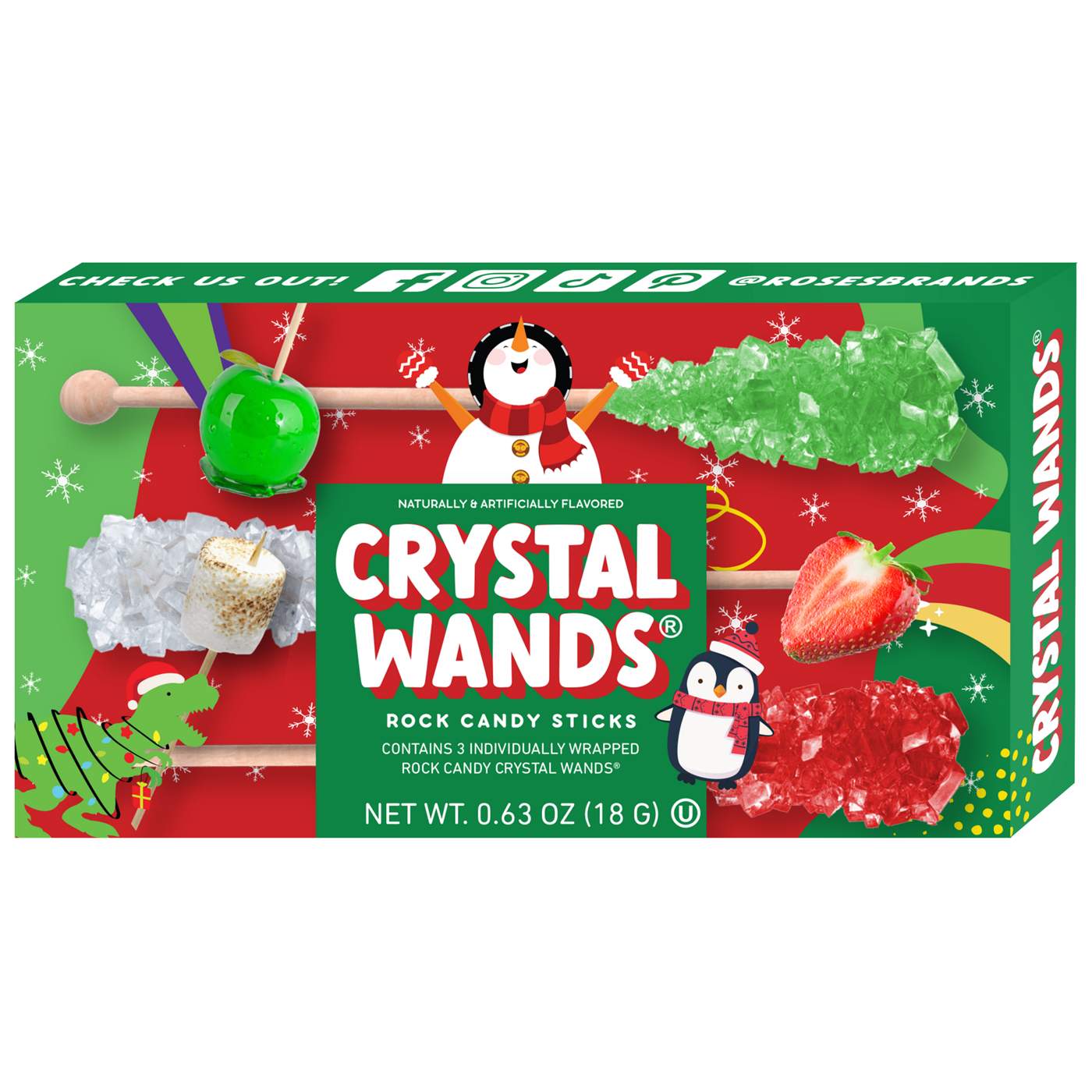 Roses Brands Crystal Wands Christmas Rock Candy Sticks; image 1 of 3