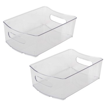 Smart Design Fridge Storage Bins, 2 Pk, 8" x 12"