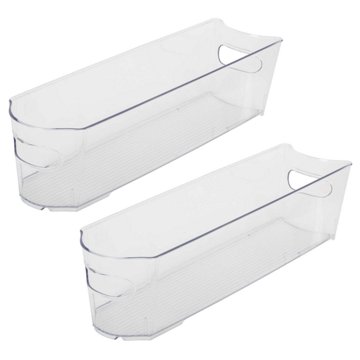 Smart Design Narrow Fridge Storage Bins, 2 Pk, 4" x 14.5"