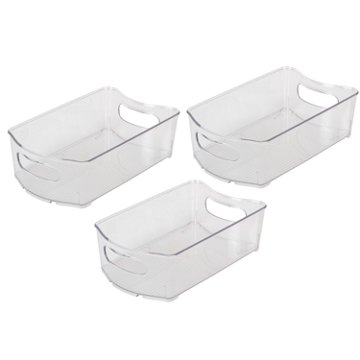 Smart Design Fridge Storage Bins, 3 Pk, 6" x 10"