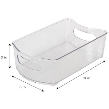 Smart Design Fridge Storage Bins, 3 Pk, 6" x 10"