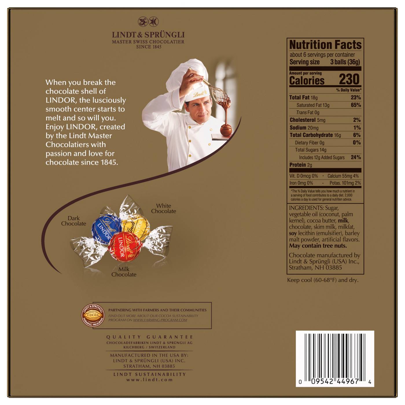 Lindt Lindor Assorted Chocolate Truffles Christmas Gift Box; image 2 of 2