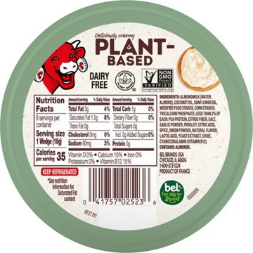 The Laughing Cow Plant-Based Cheese Spread - Garlic & Herb, 8ct