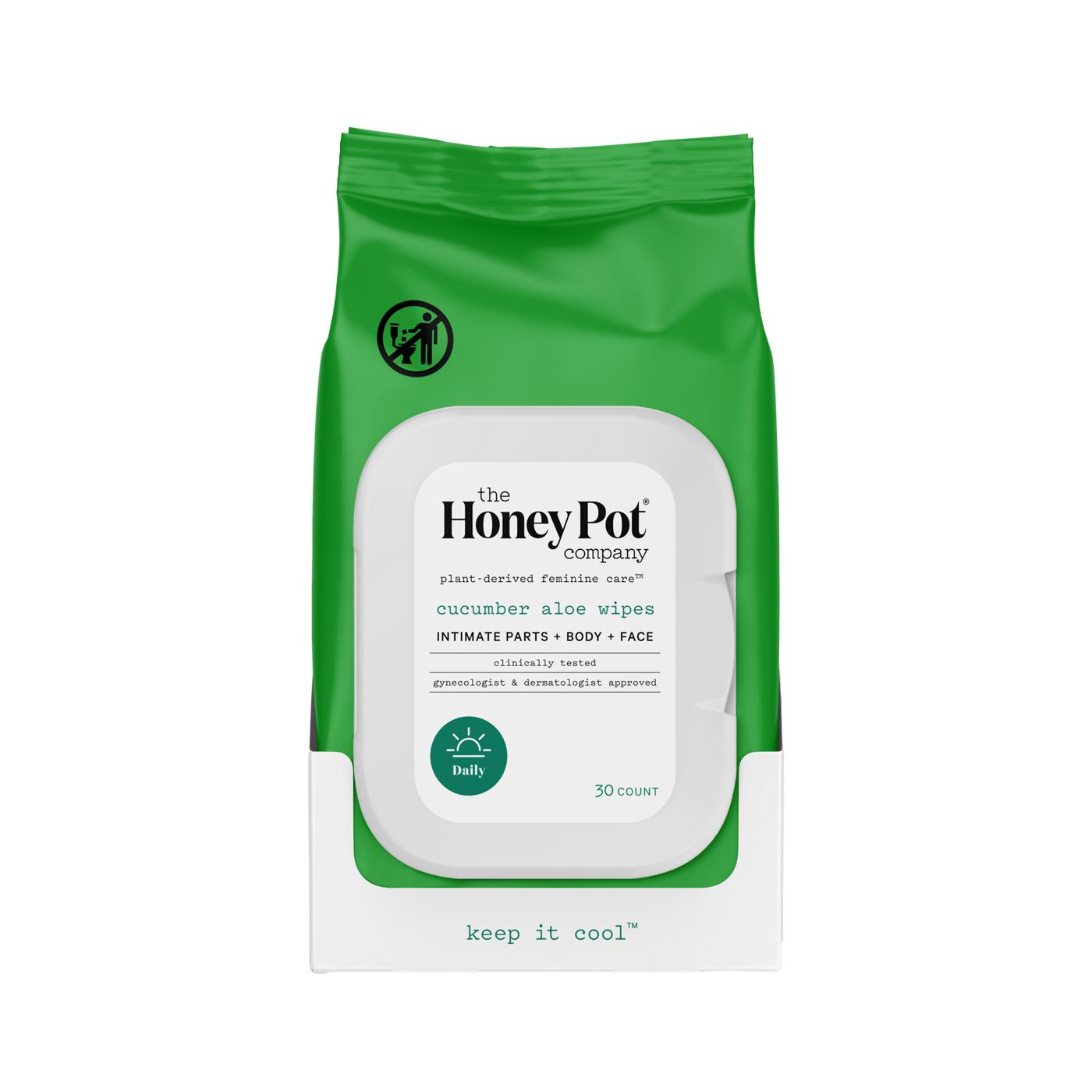 The Honey Pot Feminine Wipes - Cucumber Aloe; image 1 of 4