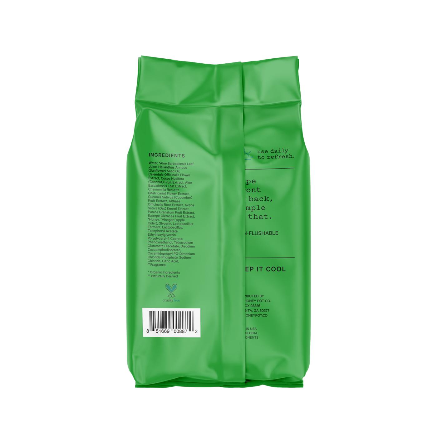 The Honey Pot Feminine Wipes - Cucumber Aloe; image 4 of 4