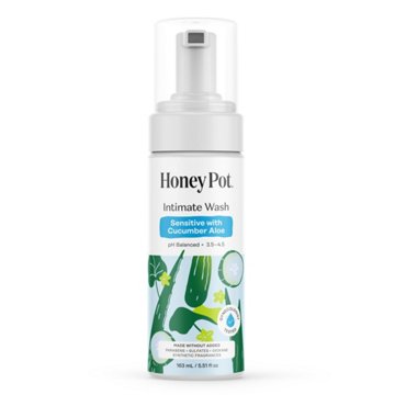 The Honey Pot Intimate Foaming Wash - Sensitive with Cucumber & Aloe, 5.51 oz