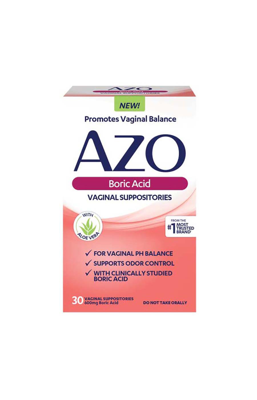 Azo Boric Acid Vaginal Suppositories; image 1 of 6