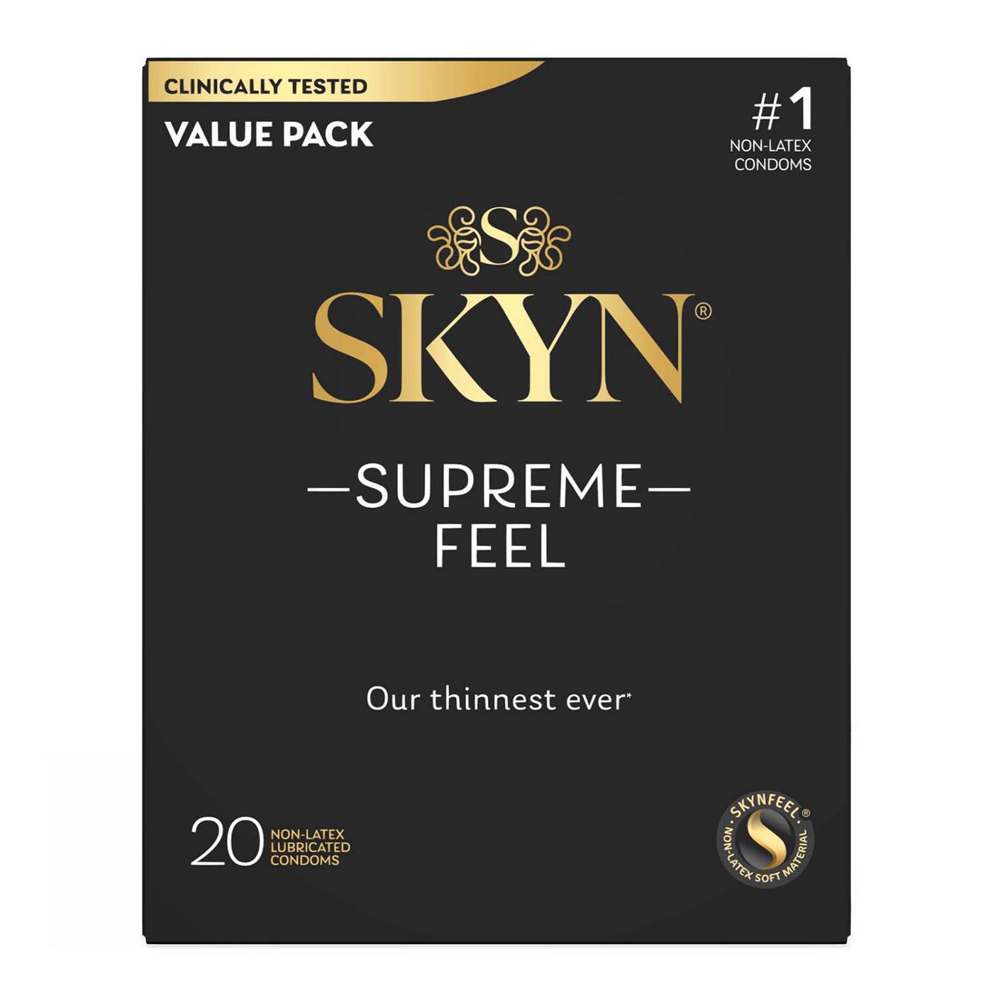 SKYN Supreme Feel Non-Latex Lubricated Condoms; image 1 of 2