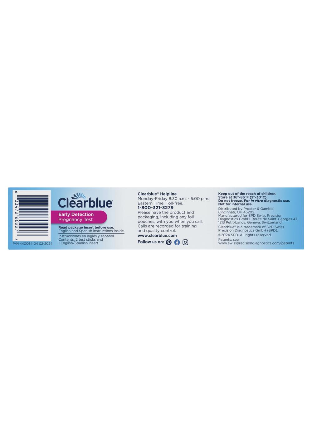 Clearblue Early Detection Pregnancy Test; image 2 of 10