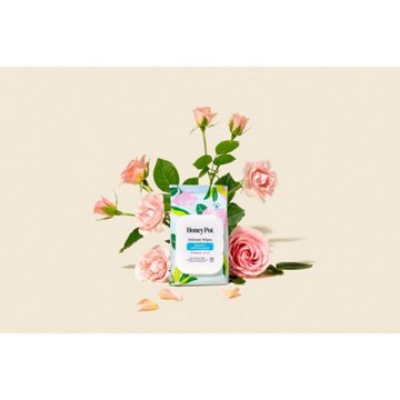 The Honey Pot Intimate Wipes - Sensitive with Rosewater, 30 ct