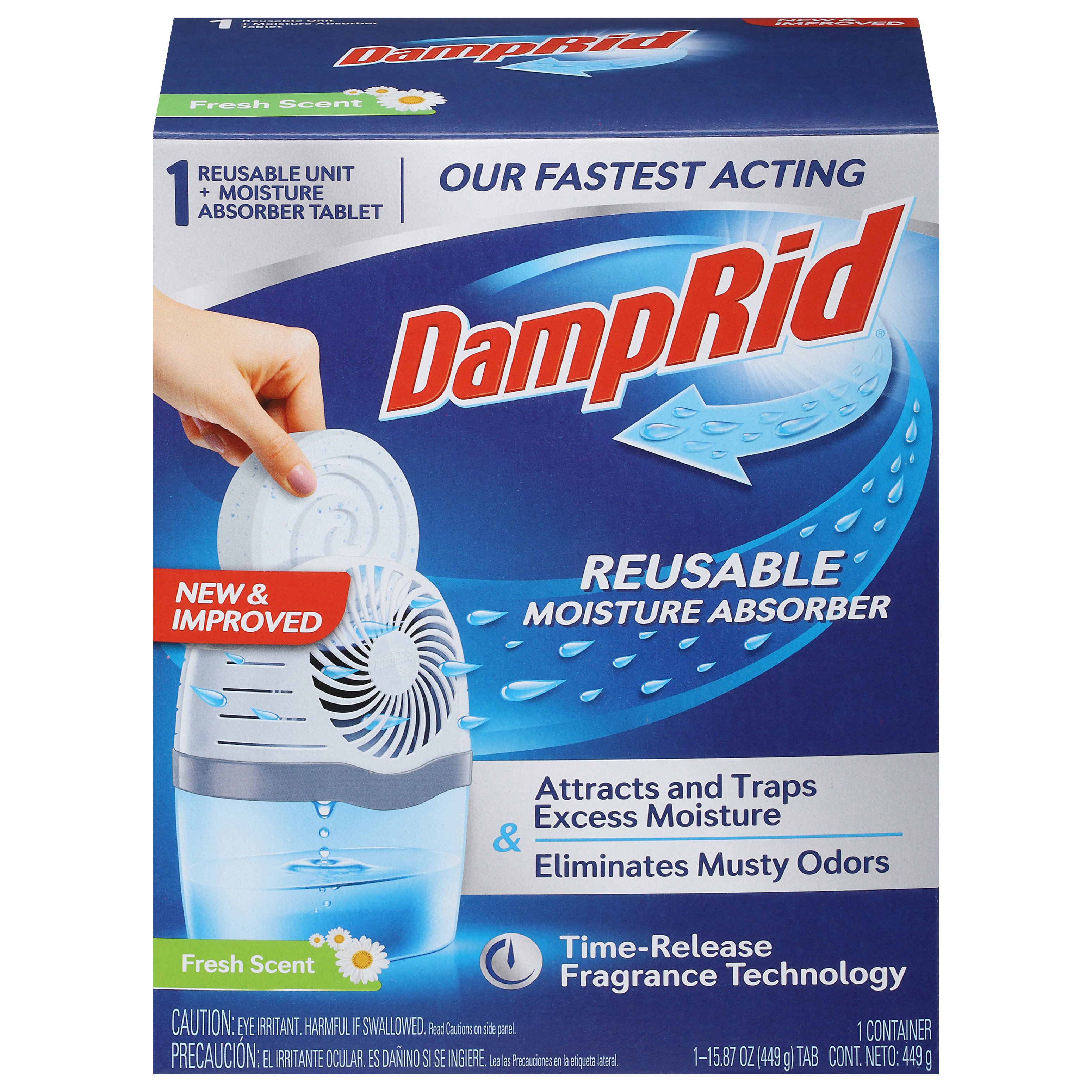 thumbnail image 2 of DampRid Moisture Absorber - 2 Pack Solid Tablets For Closets, Bathrooms & Basements 2 of 10