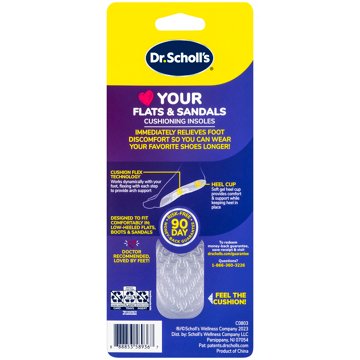 Dr. Scholl's Love Your Flats & Sandals Cushioning Insoles - Women's Size 6-10