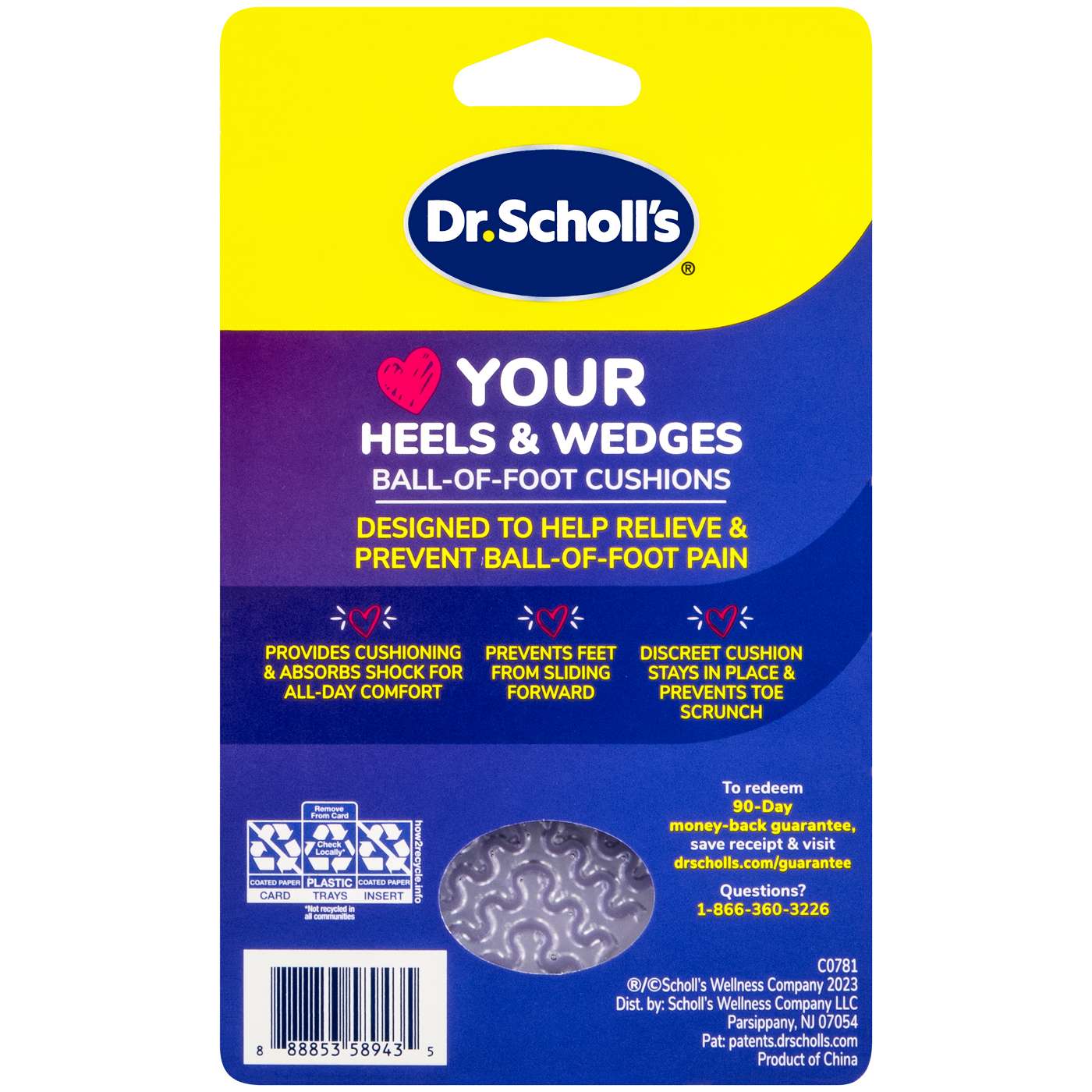 Dr. Scholl's Love Your Heels & Wedges Ball-of-Foot Cushions - Women's Size 6-10; image 2 of 2