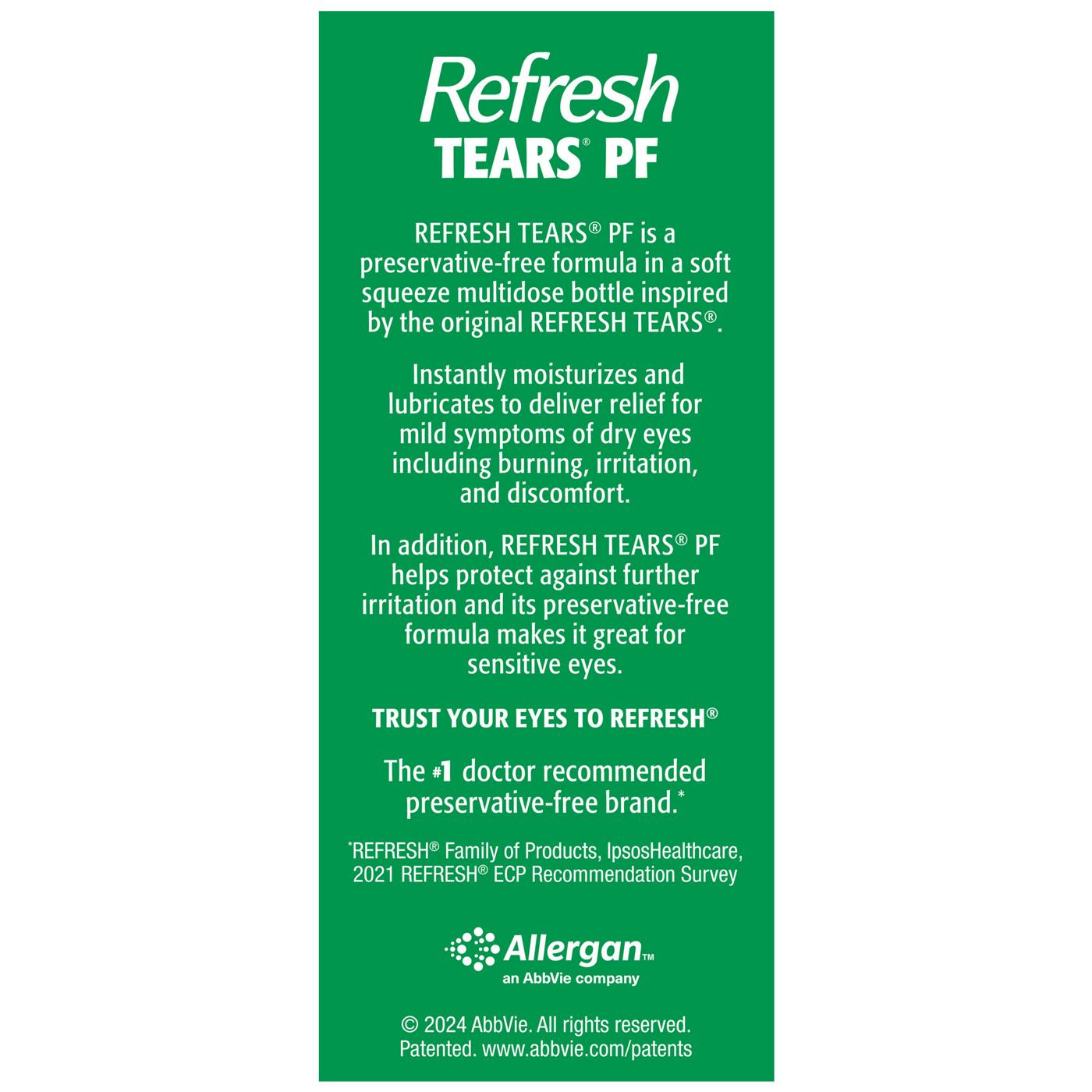 Refresh Tears PF Lubricant Eye Drops; image 4 of 6