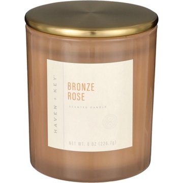 Haven + Key Bronze Rose Scented Candle, 8 oz