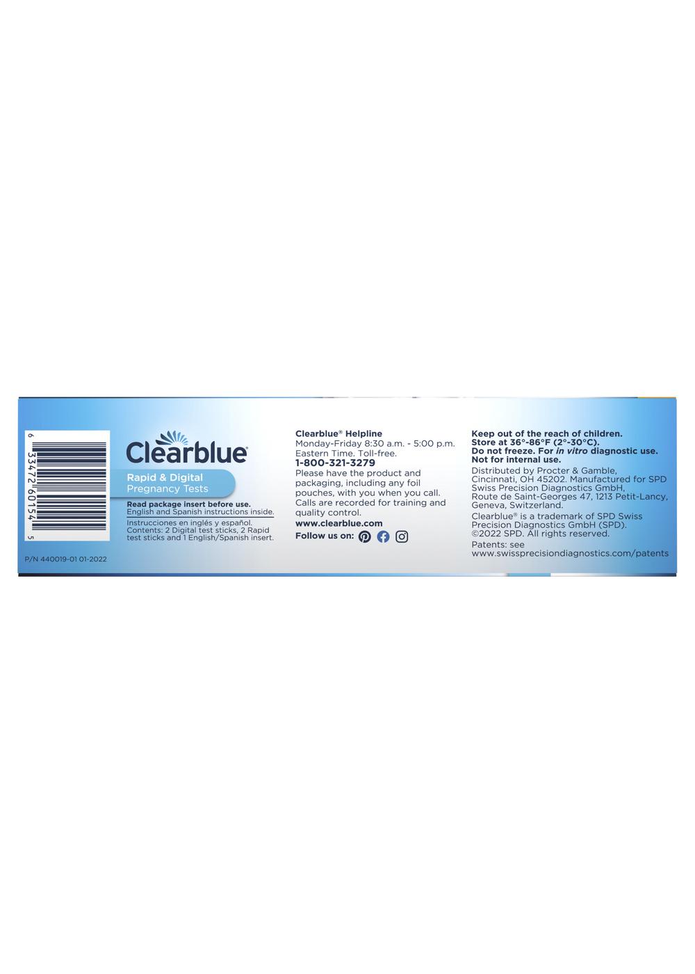 Clearblue Rapid Digital Pregnancy Test; image 2 of 4