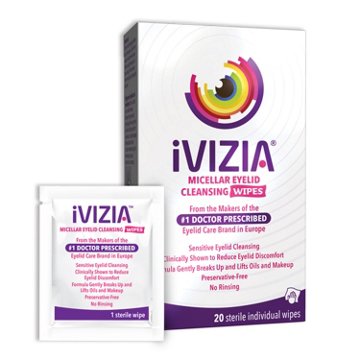 iVIZIA Micellar Eyelid Cleansing Wipes, 20 ct
