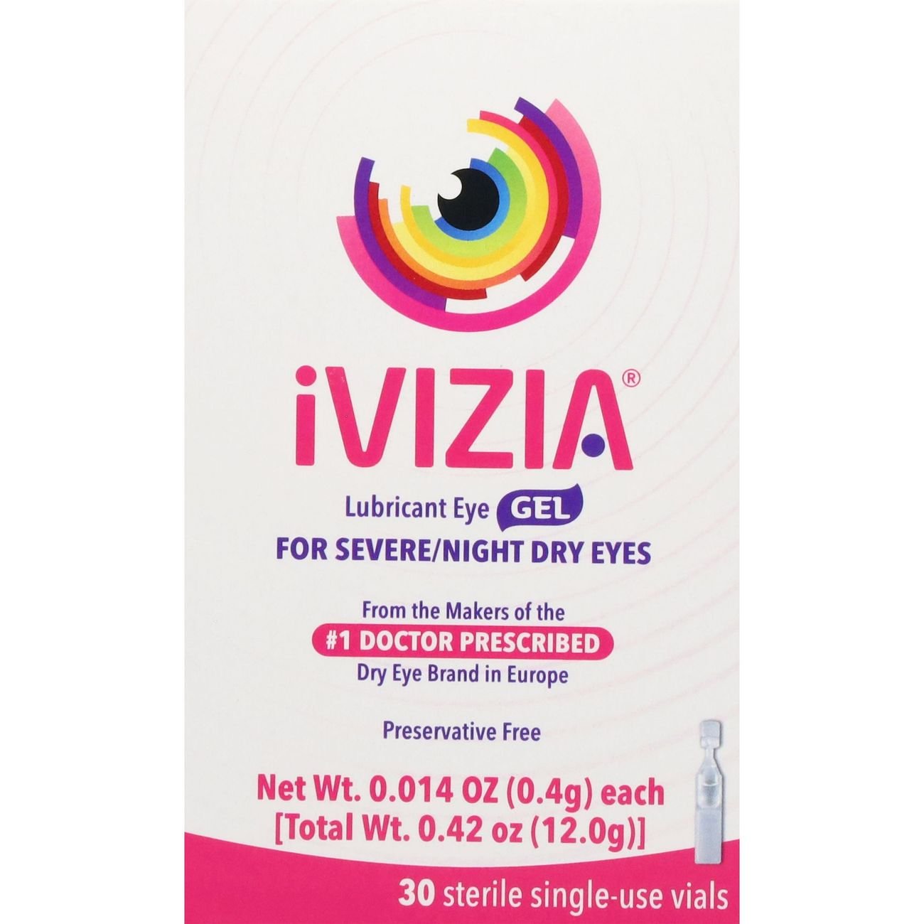iVIZIA Lubricant Gel Eye Drop Vials Shop Eye drops & lubricants at HEB