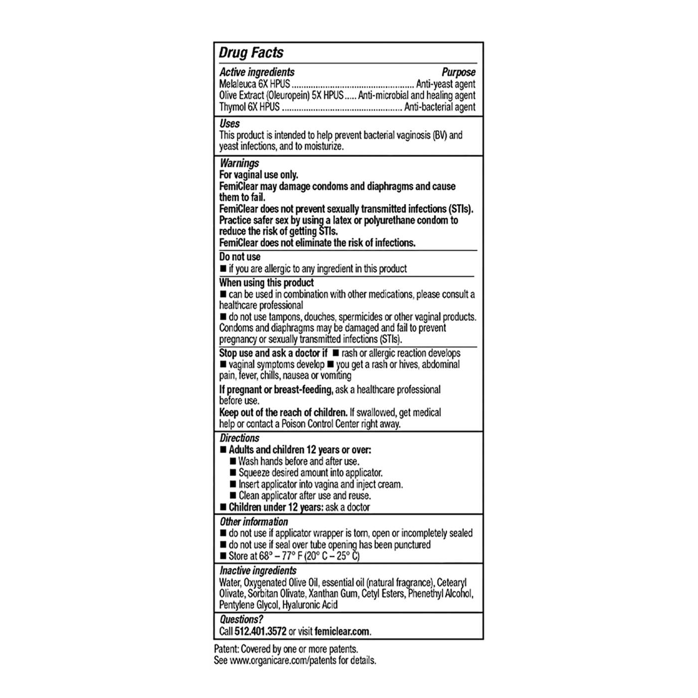 FemiClear Natural Vaginal Yeast Infection & Bacterial Vaginosis Protection Cream; image 2 of 2